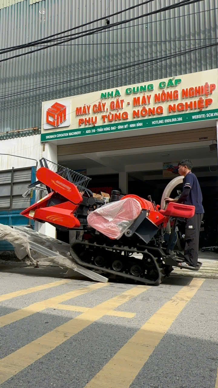 Máy gặt đập liên hợp mini SINOMACH HK-1.4 BLUE